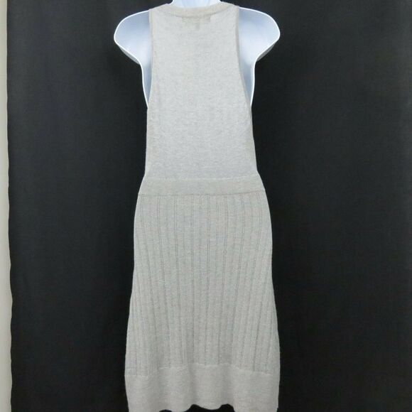 Lumiere Silver Gray Knit Dress Sparkly Club Party - Picture 3 of 8